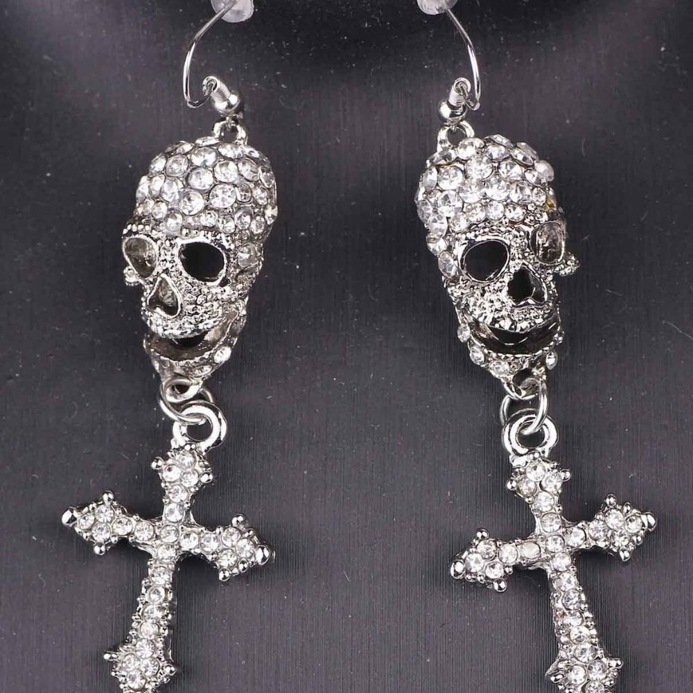 Crystal Skull Earrings